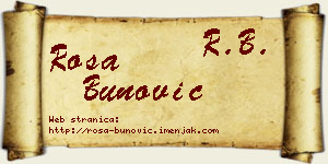 Rosa Bunović vizit kartica